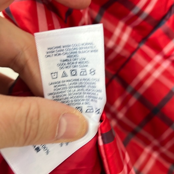 Lands' End Vibrant Red Checkered Vest - Picture 6 of 6